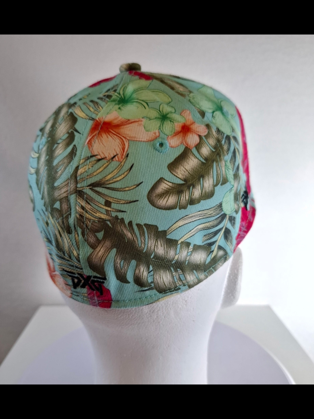 PXG Women's Floral Baseball Cap - Mint with Pink Accents - Picture 2 of 8